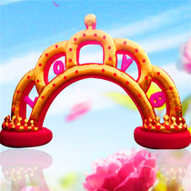 Inflatable air mold arch Dragon and phoenix wedding ceremony Rainbow door printing Gold crown Silver swan Triumphal arch blower