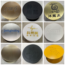 Custom Logo New Chinese Style Whole Round Gate Handle Glass Door Handle Ancient Bronze Engraving with wooden door armrests