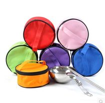  Outdoor field riding travel Stainless steel individual double portable environmental protection bowls chopsticks spoons folding chopsticks tableware set