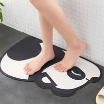 Toilet Cartoon Soft Ground Mat Water Absorbent Ground Mat Bathroom Door Cushion Home Toilet Doorway Carpet Cute Non-slip Foot Mat