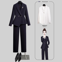 Professional suit suit female spring and autumn Korean version casual thin suit jacket Business dress Bank manager work clothes