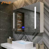  Smart mirror cabinet Wall-mounted bathroom with LED light Bluetooth music time Anti-fog vanity bathroom cabinet Mirror cabinet