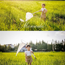 Baby Writing True Pure White Butterfly Net New Children Photography Props Shadow Building Creative Catcher Nets Wood Handle Fishing Manuscripts