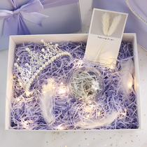 Hand gift box empty gift box empty box gift box large box ins Net red purple creative gift bag exquisite