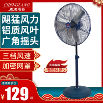 Denglang industrial electric fan strong floor fan Gale Horn fan high power machinery shaking head vertical factory commercial