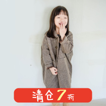 Tsai Dad Original Childrens Clothing 566th Fairy Tale New Winter Dress Girl Jacket Plaid Platoon Button for Children