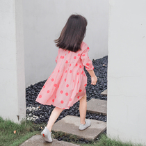 Tsai Dad Boy Clothing 902nd Fairy Tale Long Sleeve Dress Girl Dress Girl Spring Dress 2022 New Korean Version Round Dot Dress