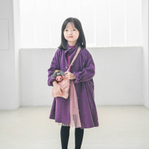 Cai Daddy Girls Outfit 079th Fairy Tale Original Purple Breasted Coat Wool Mid-Length Jacket Winter Coat