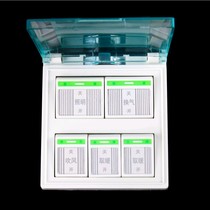Bath Overpower Switch Five Open 86 Type Flip Bathroom Waterproof Panel Five All-in-one Light Warm Toilet Switch Ohua Universal