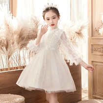 Girl dress birthday princess puffy gauze dress autumn children flower girl wedding host performance dress summer