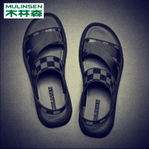 Wood Linson Sandals Sandals Mens Tide Outside Wearing Summer Breathable Advanced Sensation Slippers Deodorized Dual Purpose Driving Sanya Beach Shoes
