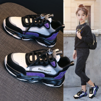 Girls sneakers 2021 explosions autumn and winter new children plus velvet torre shoes women's big children padded shoes spring and autumn