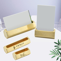 Brass business card holder ornaments business card box front desk high-end business card holder custom LOGO