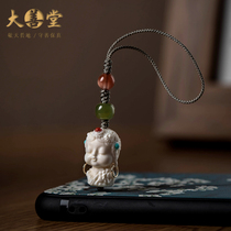 Dashantang Fidelity Mammoth Ivory Mother Bodhisattva Mobile Chain Hanging Guochao Handmade Small Pendant Pendant for Men and Women