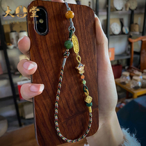Dashantang Sand Gold Duobao Handwoven Mobile Phone Chain Ornament Wrist Braided Rope Advanced Original Creative Gifts for Men and Women