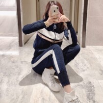 Autumn and winter 2021 new knitwear sweatsuit women fashion foreign style casual bottoming sweater two-piece set