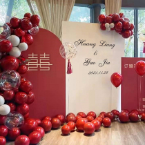 Net red engagement banquet arrangement package custom KT board background wall wedding balloon decoration scene ritual items