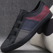 Hong Kong Tide brand 2021 Spring and Autumn new mens shoes fashion casual mens leather shoes Korean version of the trend wild shoes board shoes