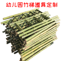 Bamboo products kindergarten bamboo ladder dance bamboo props performance climbing outdoor Children game toy ladder customization