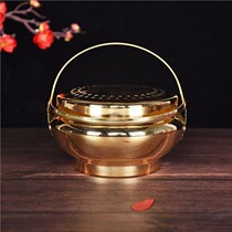 Dowry wedding supplies copper stove copper fire fire fire fire gun copper chimney hand stove Wang Basin furnace traditional wedding gift