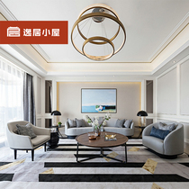 Postmodern light lavish art baking lacquered sofa port style minimalist Nordic small family style living room fabric furniture combination custom-made