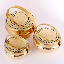 Moving ceremony supplies Brazier stove bride dowry Wangfu copper fire chimney fire hand stove fire punch basin stove
