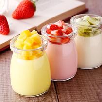100ml glass pudding bottle Yogurt bottle High temperature pudding bottle Jelly bottle Yogurt glass bottle 25 stickers