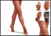  Professional Latin stage performance performance venue thin dark skin tone Caramel color high elastic jumpsuit net socks with feet