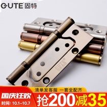 Gute female hinge 5 inch folding stainless steel thickened silent 3 0 slotted door solid wood door loose leaf bearing