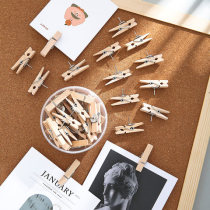 Wooden boxed small clip Cork nail photo message wall decoration pin nail nail creative diy art nail