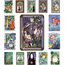 Japanese Ensky Puzzle Plastic Transparent 126 pieces Mini decompression Chinchilla witch Hal listens to Goldfish Ji
