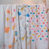 Japan MIKI children full cotton cover blanket infant baby pure cotton double layer gauze bath towel blanket baby grade thin quilt