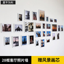 Simple modern living room photo wall decoration non-perforated European photo frame photo frame creative hanging wall combination background wall