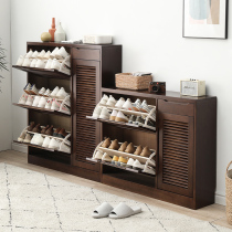 Solid wood shoe household door bulk space-saving access xuan guan ju simple modern dump ultra-thin shoe