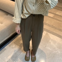 Fury Push 1w Times ~ 2022 Spring Summer Straight Barrel Western Dress Pants Small Leggings Pants 90% Pants Woman 150 Little Subpants