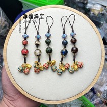 Palace Legal Affairs Circulation Office Tranquility with the same style swallowing gold beast incense ash glass natal year rabbit year mobile phone bag pendant