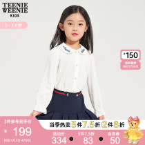 TeenieWeenie Kids Little Bear Girl Fashion Girls fashion autumn and winter new embroidered temperamental long sleeve shirt tide