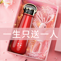 Thermos Cup ladies high-grade water cup Smart 304 stainless steel cute women Cup big belly cup capacity