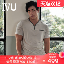 Ann Lifangs IVU male Small V collar color Mordale short sleeve t-shirt can be worn outside home clothes UL00034
