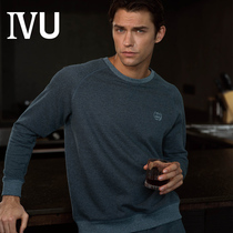 Anlifangs IVU mens autumn winter with wool crew neck home tops comfortable long sleeves bottoming UF0047