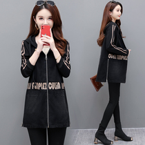 Lady foreign style coat 2021 Spring and Autumn new female temperament age age long thin casual denim coat tide
