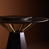 (2020 Heavy New Pine) Van Gogh Kings Round Table Grand Table Home New Chinese Rotating Disc Round Dining Table