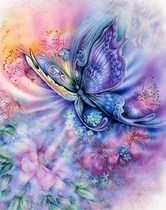 Foreign trade new DIY dream color butterfly diamond painting cube round diamond cross stitch stick drill