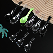A variety of large medium and small disposable spoon spoon porridge dessert spoon commercial plastic independent packaging take-out spoon