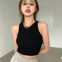  Sleeveless outer wear short small suspenders womens summer inner strap bottoming shirt Hot girl I-shaped bandeau underwear top