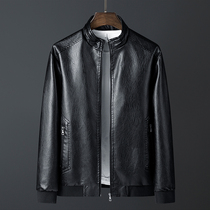  Leather mens jacket 2019 new autumn Korean version of the trend slim-fitting handsome spring and autumn and winter motorcycle leather jacket