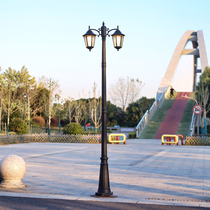 Courtyard lamp OUTDOOR WATERPROOF CELL GARDEN VILLA VIEW LAMP DOUBLE HEAD LED STREET LAMP HOME SUPER BRIGHT 3 m HIGH POLE LAMP