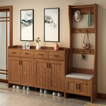  Chinese-style entrance shoe cabinet entrance cabinet one simple modern coat cabinet combination household door hanger foyer cabinet
