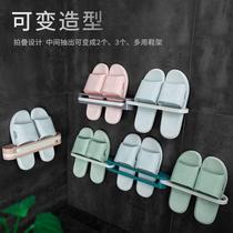 Drag shoe rack Wall entry living room wall bathroom suction cup toilet door rear drain shelf free of punching
