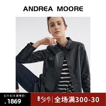 Andrea Moore2021 autumn new leather leather womens short sheepskin shirt leather womens jacket